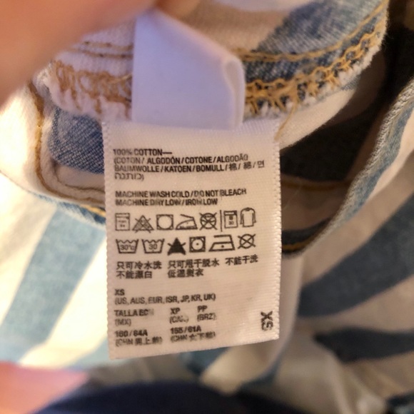 American Apparel Striped Denim Circle Skirt - Picture 5 of 5